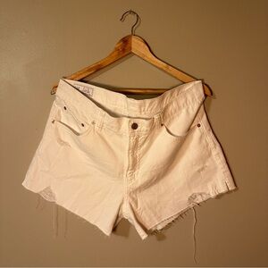 Gap white denim shorts